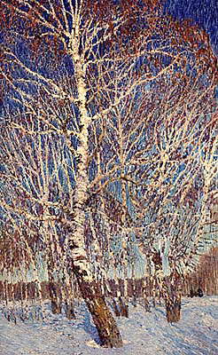 И.Э. Грабарь Февральская лазурь. 1904. Третьяковская галерея.